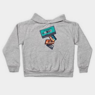 retro cassette tapes 80s Kids Hoodie